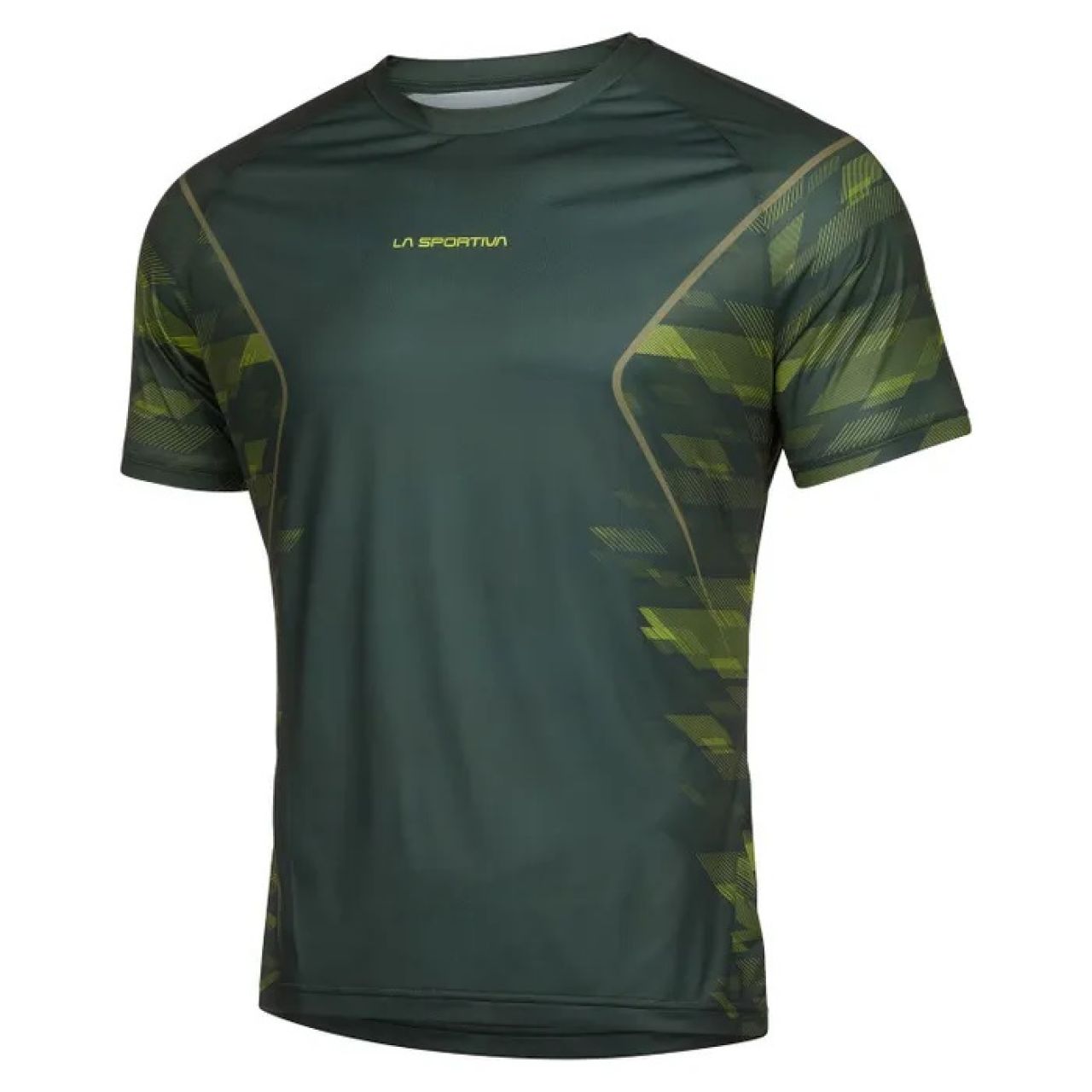 LA SPORTIVA PACER TEE SHIRT FOREST ET LIME PUNCH Tee shirt running homme