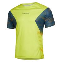 LA SPORTIVA PACER TEE SHIRT LIME PUNCH ET STORM BLUE Tee shirt running homme