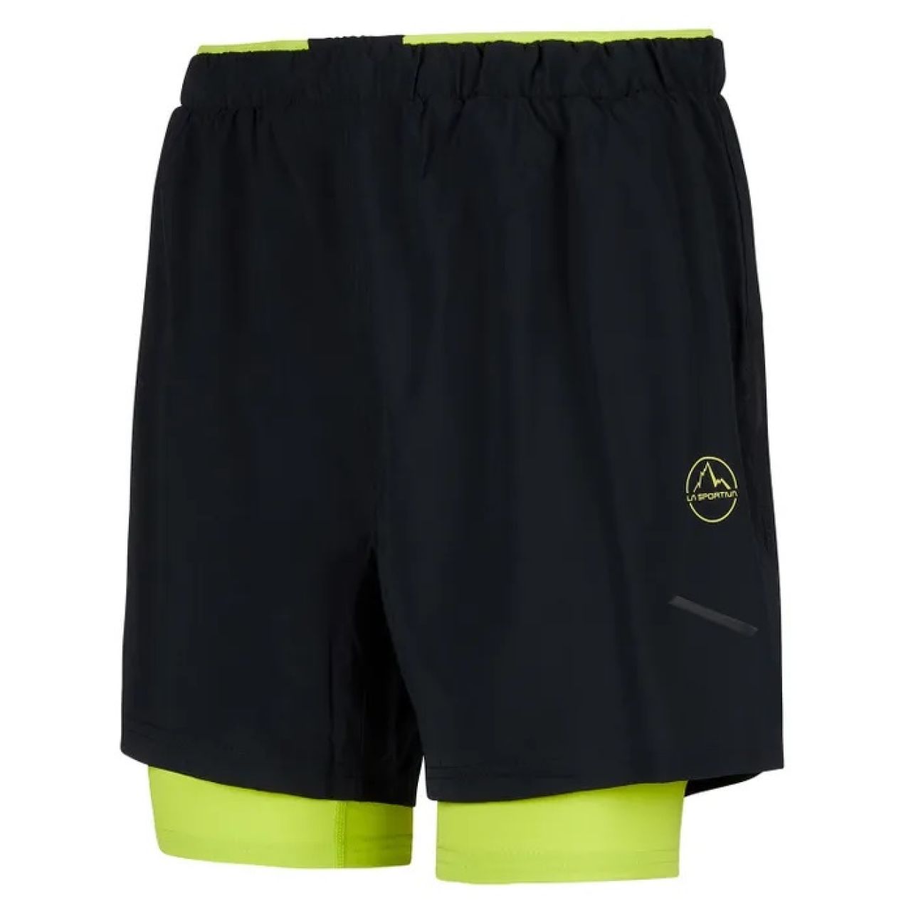 LA SPORTIVA TRAIL BITE BLACK ET LIME PUNCH  Short running homme