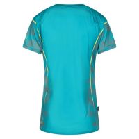 LA SPORTIVA PACER TEE SHIRT LAGOON ET CHERRY TOMATO Tee shirt running femme pas cher