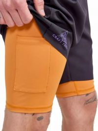 CRAFT PRO TRAIL 2 IN 1 SHORT SLATE Short Running pas cher