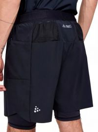 CRAFT PRO TRAIL 2 IN 1 SHORT NOIR Short Running pas cher