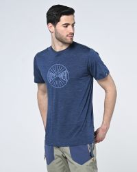 BULA  MERINO WOOL TEE DENIM Tee shirt en merinos pas cher