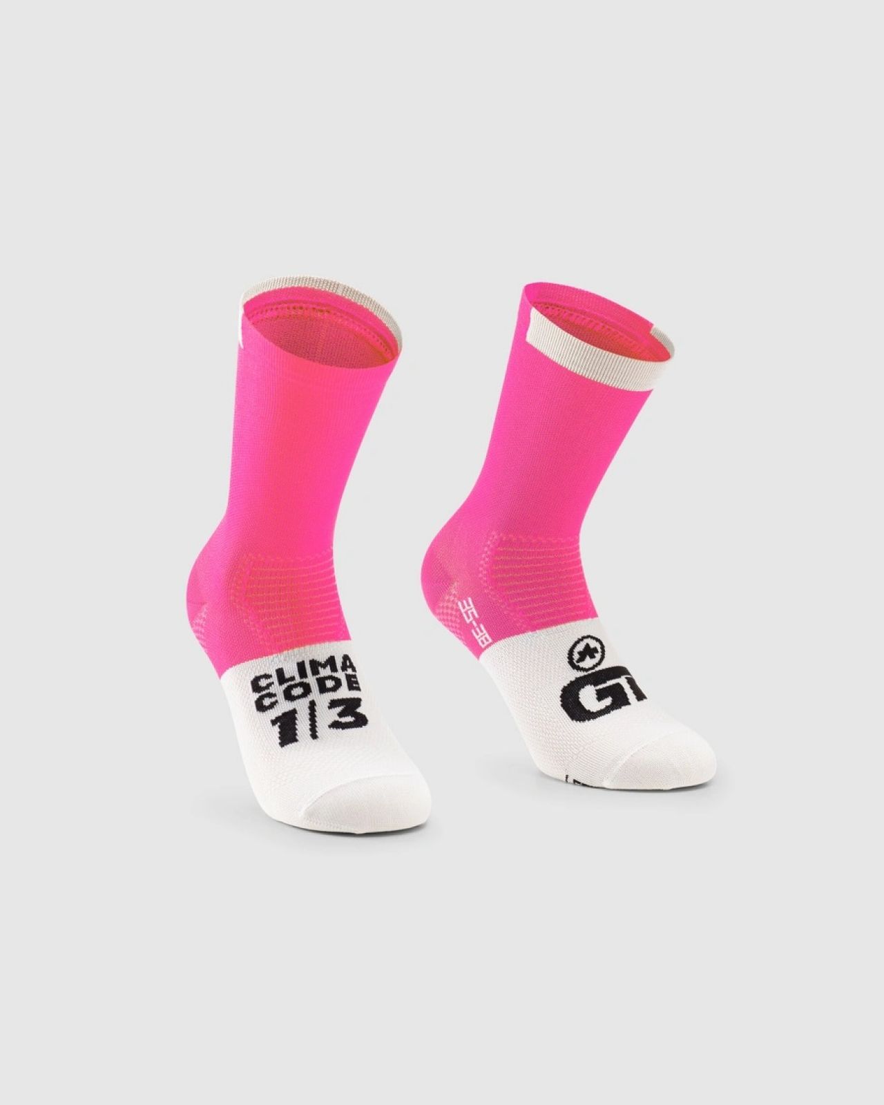 ASSOS GT SOCKS C2 FLUO PINK Soquettes vélo Assos