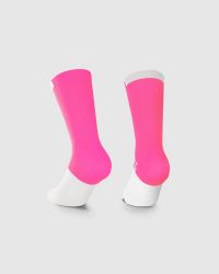 ASSOS GT SOCKS C2 FLUO PINK Soquettes vélo Assos pas cher