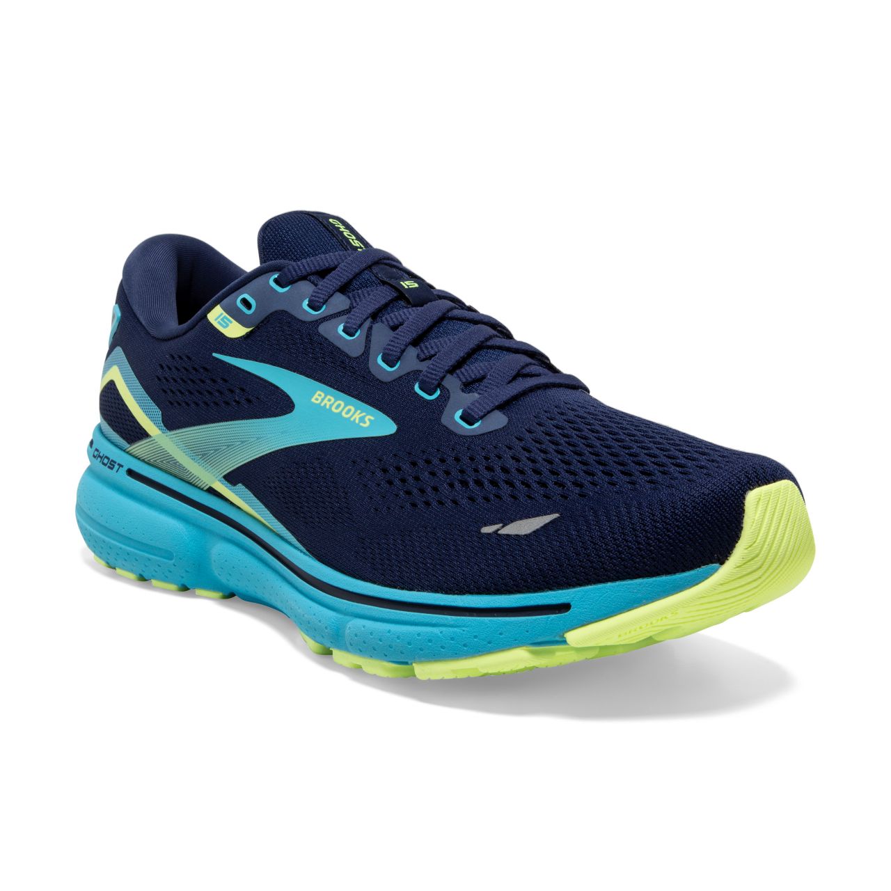 BROOKS GHOST 15 NAVY ET BLUE GREEN Chaussures de running