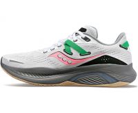 SAUCONY  GUIDE 16 WHITE ET GRAVEL Chaussures running pas cher