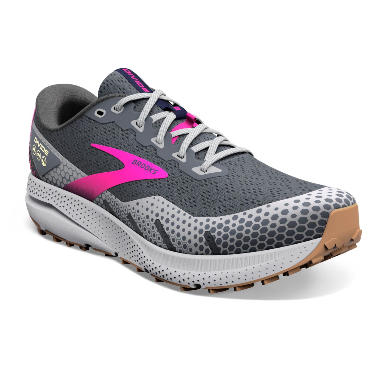BROOKS DIVIDE 3 GREY ET PINK Chaussures de trail