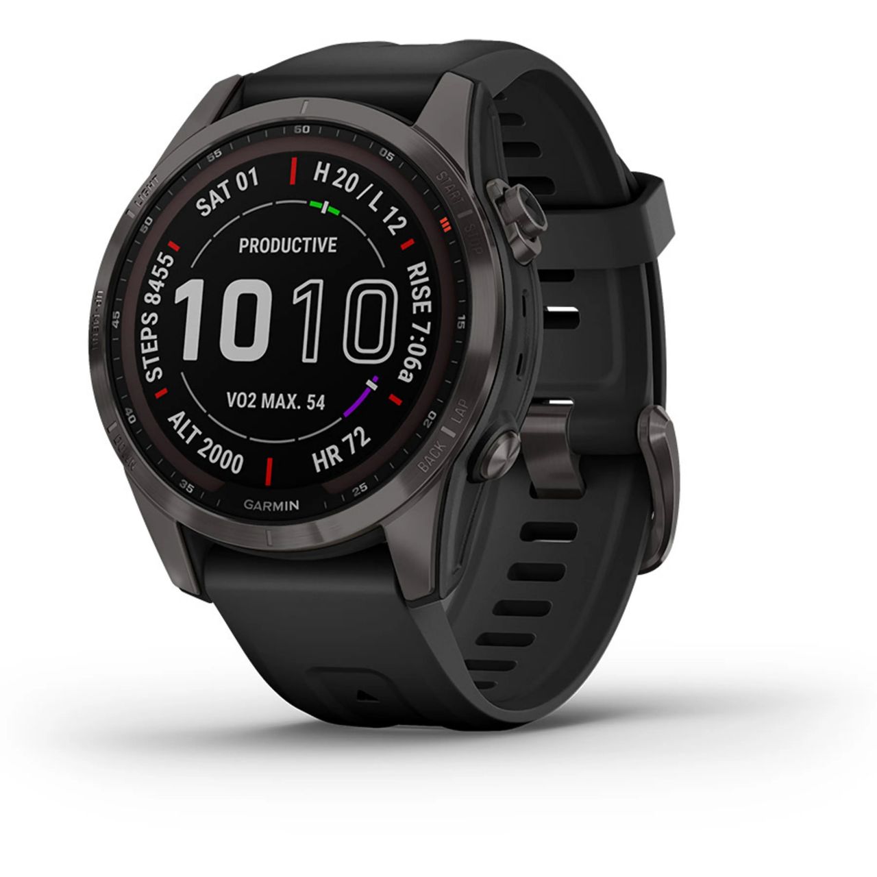 GARMIN FENIX 7S SAPHIRE SOLAR CARBON GRAY