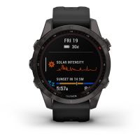 GARMIN FENIX 7S SAPHIRE SOLAR CARBON GRAY pas cher