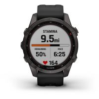 GARMIN FENIX 7S SAPHIRE SOLAR CARBON GRAY pas cher