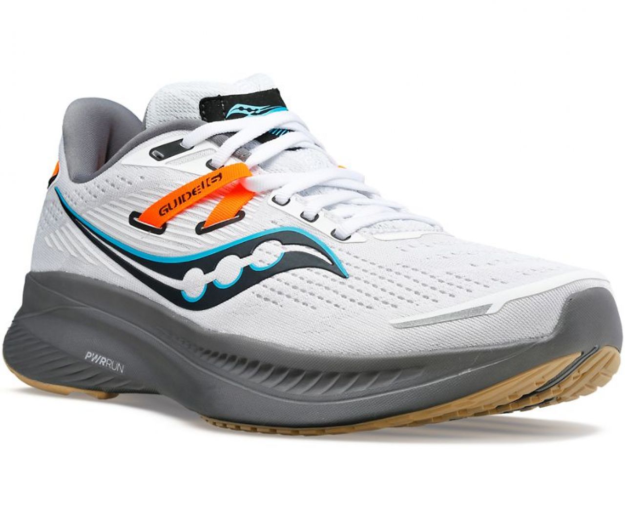 SAUCONY  GUIDE 16 WHITE ET GRAVEL Chaussures running