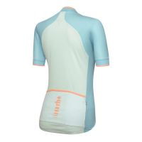 ZERO RH PRIME W JERSEY AQUA ET APRICOT Maillot vélo été femme pas cher