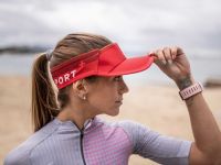 COMPRESSPORT VISOR ULTRALIGHT RED Visière running pas cher