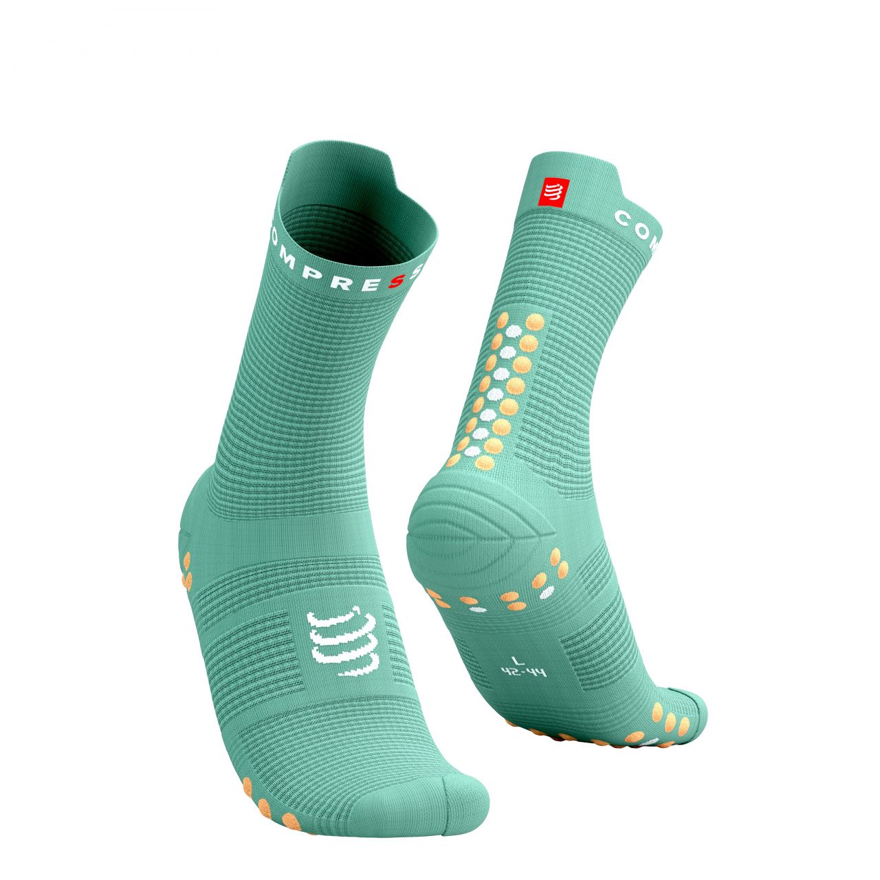COMPRESSPORT PRO RACING SOCKS V4.0 RUN CREME DE MENTHE  Chaussettes running