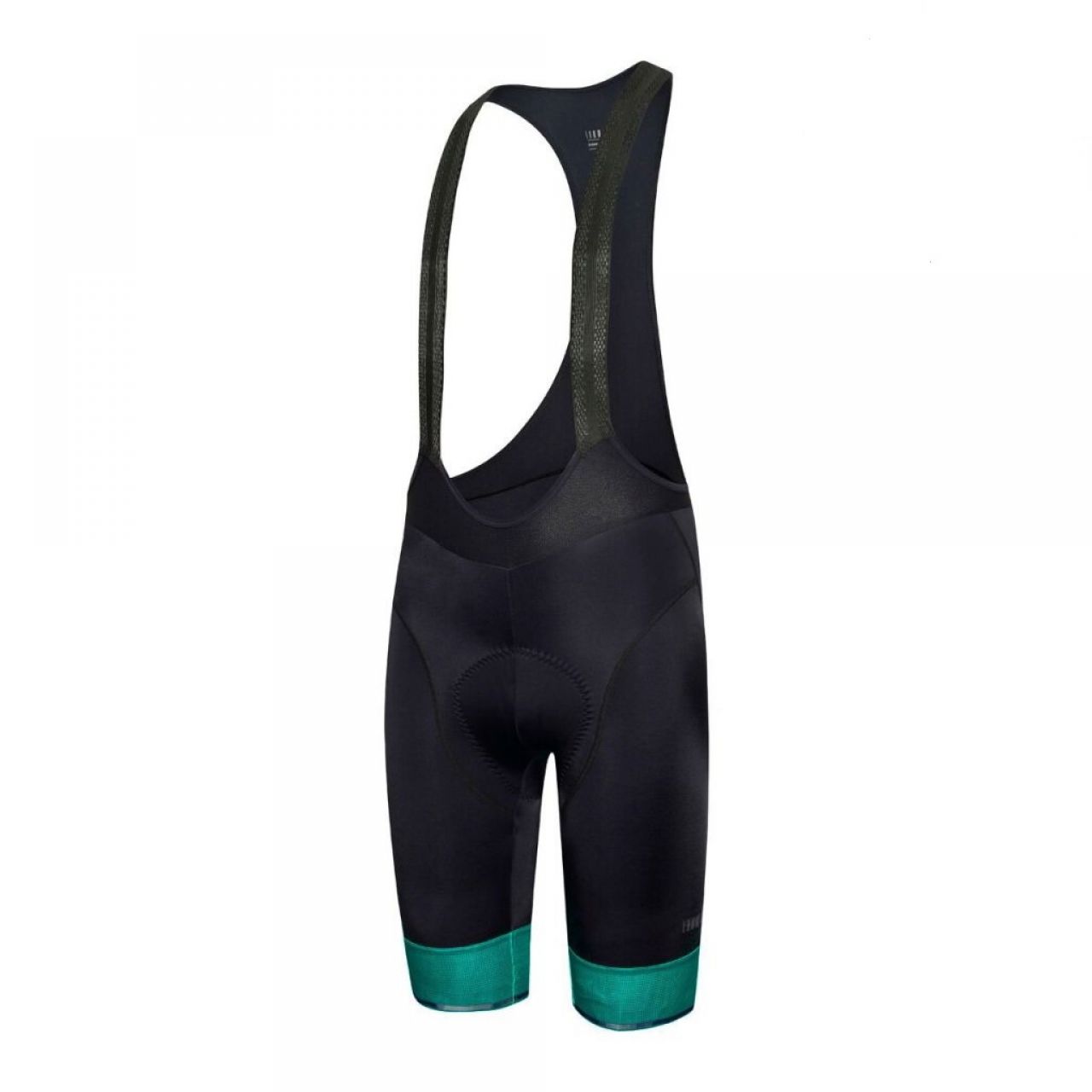 ZERO RH LOGO  BIBSHORT BLACK ET BALSAMIC GREEN  Cuissard vélo Homme