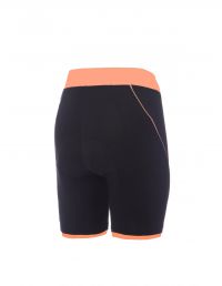 ZERO RH PISTA W SHORT 18CM BLACK ET NECTARINE  Cuissard de cyclisme femme pas cher