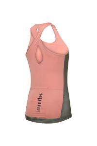 ZERO RH LOGO W TANK DARK SALMON Maillot vélo été femme pas cher