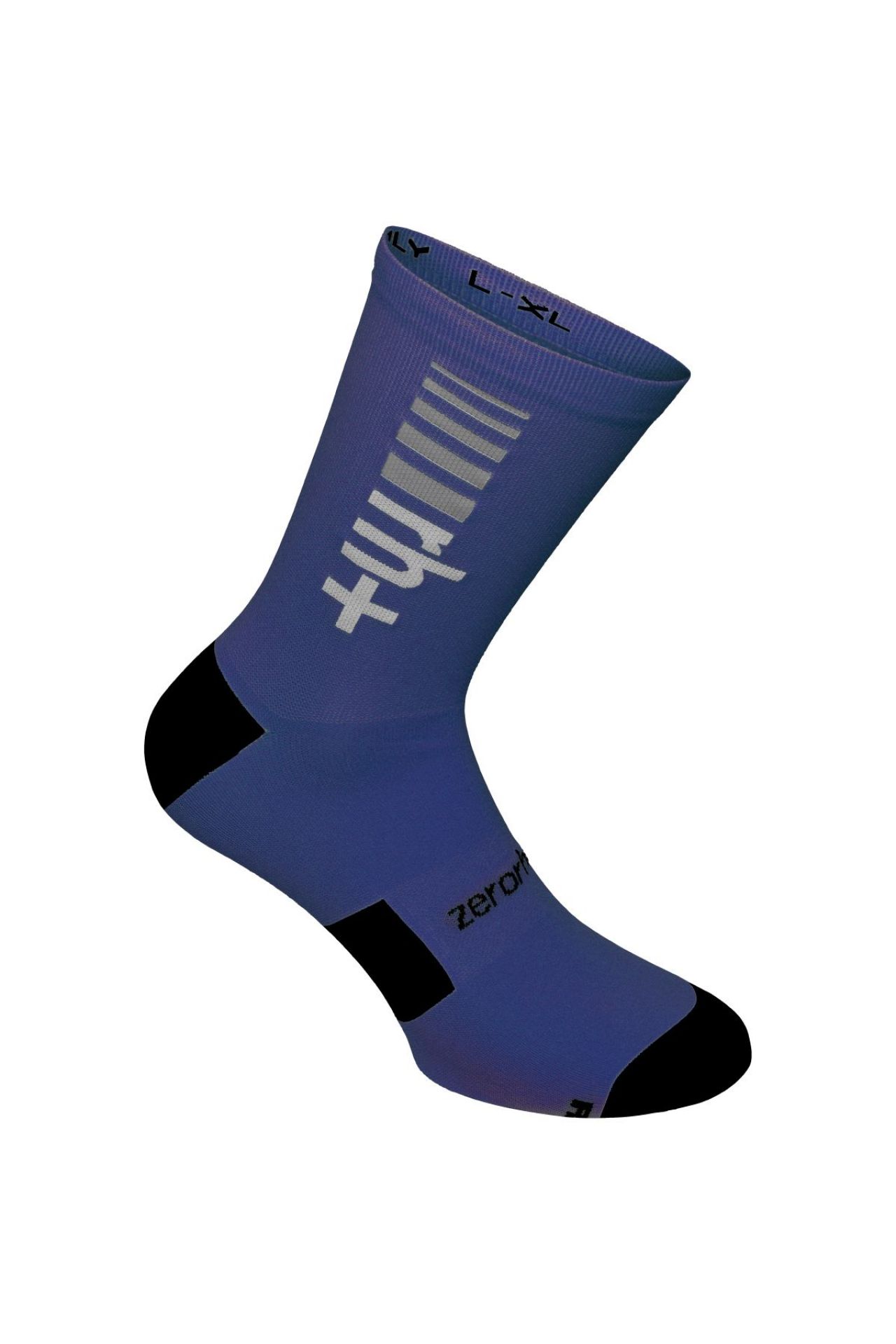 ZERO RH LOGO SOCK 15 NIGHT GREY Chaussettes de vélo