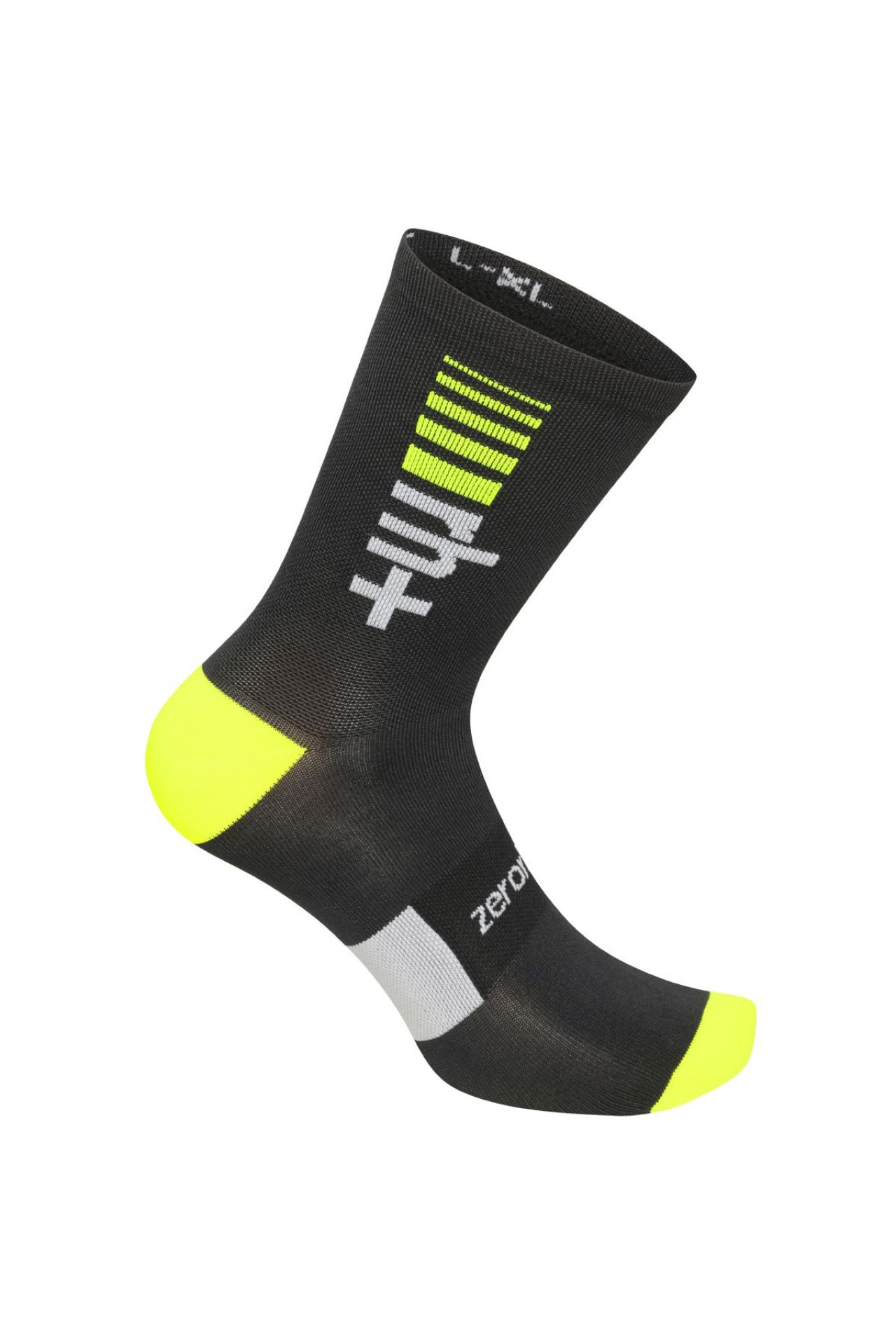 ZERO RH LOGO SOCK 15 BLACK ET YELLOW FLUO Chaussettes de vélo