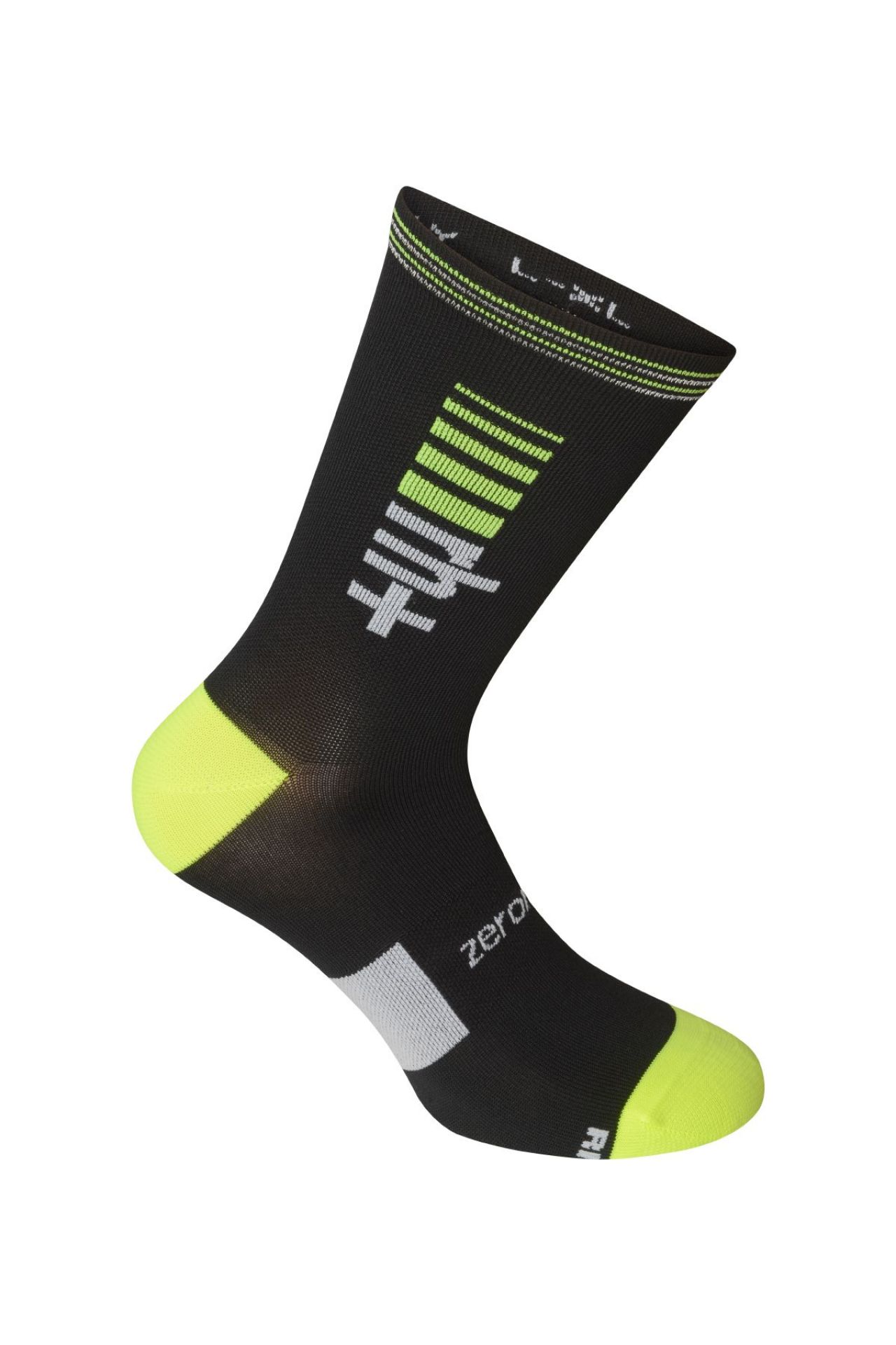 ZERO RH LOGO SOCK 20 BLACK ET YELLOW FLUO Chaussettes de vélo