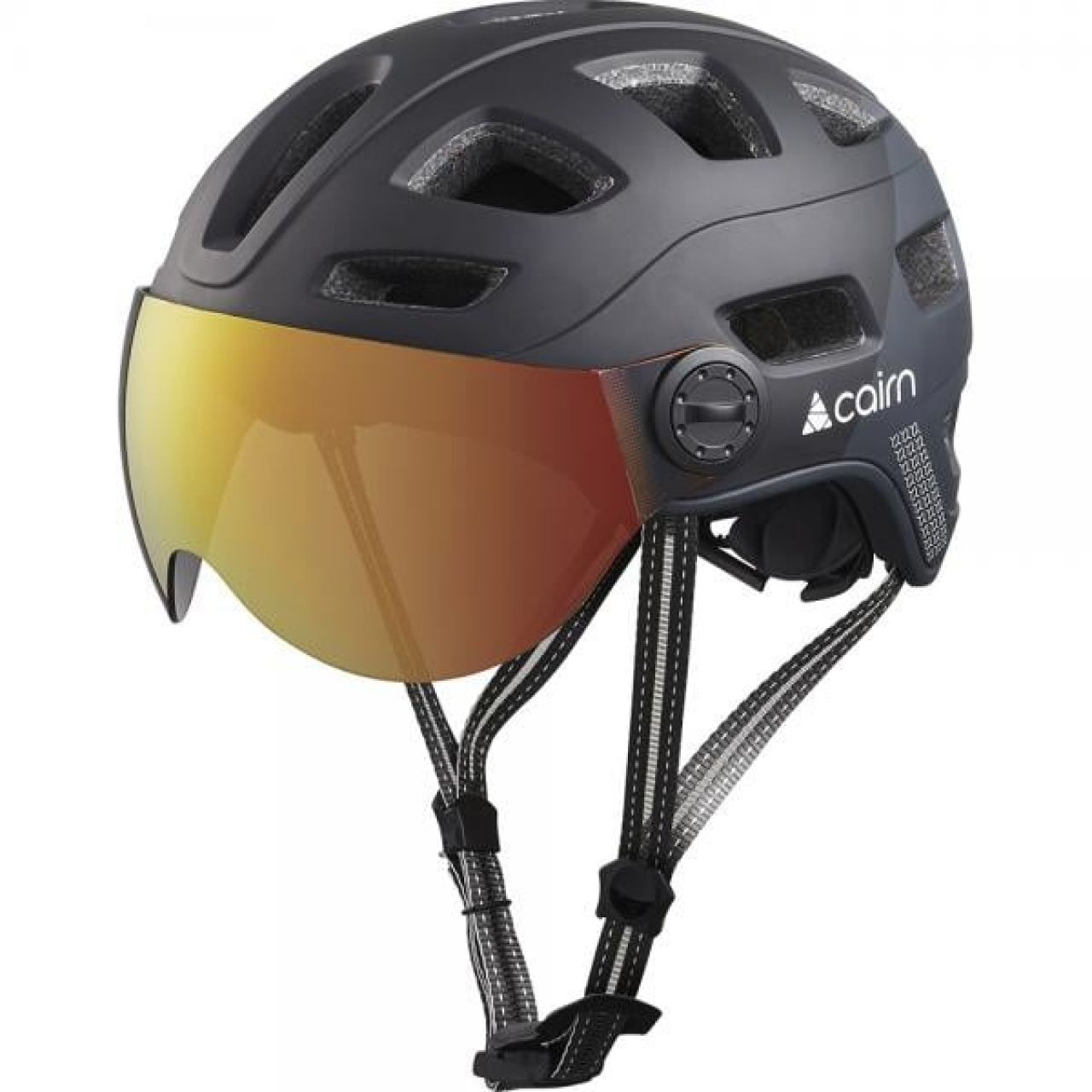 CAIRN CASQUE QUARTZ VISOR BLACK ET GOLD Casque vélo