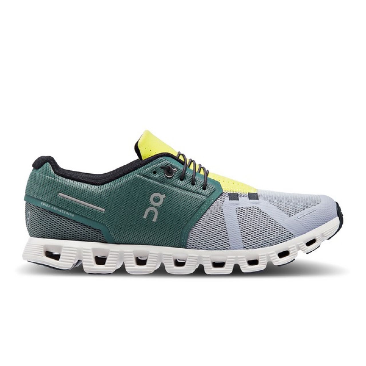 ON RUNNING CLOUD 5 OLIVE ET ALLOY Chaussures detente