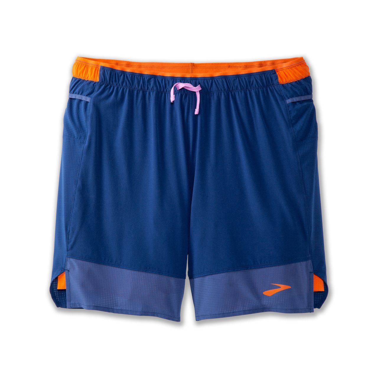 BROOKS SHORT HIGH POINT 7 POUCES 2 EN 1 DK AEGEAN  Short trail brooks