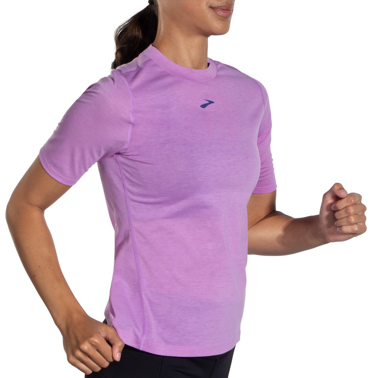 BROOKS HIGH POINT SHORT SLEEVE BRIGHT PURPLE  Tee shirt running