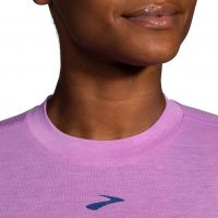 BROOKS HIGH POINT SHORT SLEEVE BRIGHT PURPLE  Tee shirt running pas cher