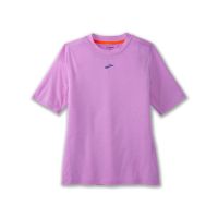 BROOKS HIGH POINT SHORT SLEEVE BRIGHT PURPLE  Tee shirt running pas cher