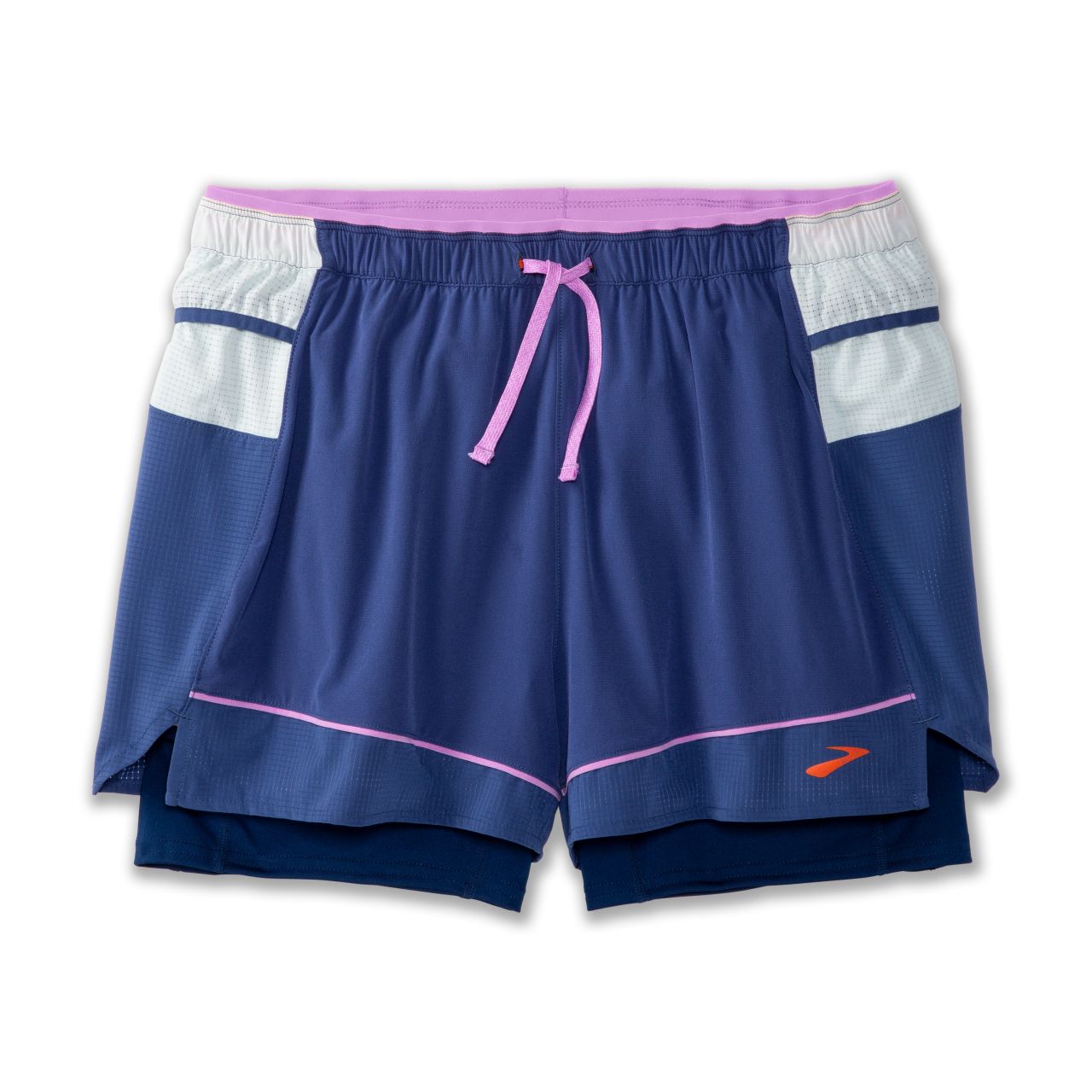 BROOKS SHORT HIGH POINT  POUCES 2 EN 1 AEGEAN  Short trail brooks