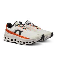 ON RUNNING CLOUDMONSTER UNDYED WHITE ET FLAME Chaussures de running pas cher