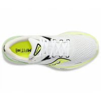 SAUCONY RIDE 16 WHITE ET SLIME Chaussures running pas cher