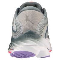 MIZUNO WAVE RIDER 27 GREY ET  PINK  Chaussures de running pas cher