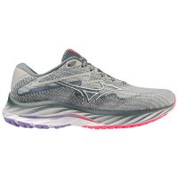 MIZUNO WAVE RIDER 27 GREY ET  PINK  Chaussures de running pas cher