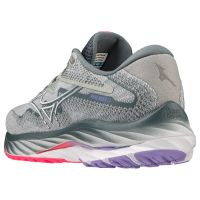 MIZUNO WAVE RIDER 27 GREY ET  PINK  Chaussures de running pas cher