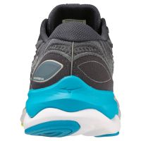 MIZUNO WAVE SKYRISE 4  GREY ET BLUE Chaussures de running pas cher