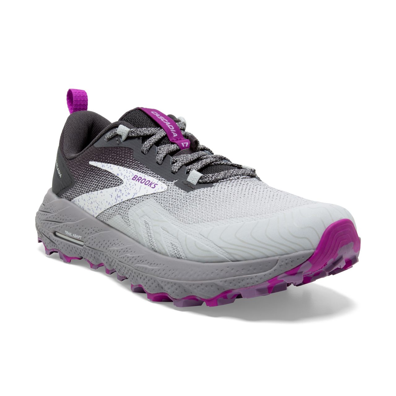 BROOKS CASCADIA 17 OYSTER ET BLACKENED PEARL Chaussures de trail