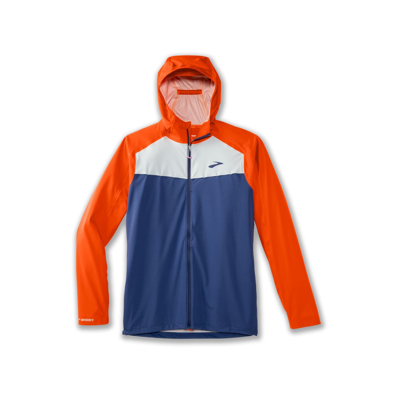 BROOKS HIGH POINT WATERPROOF JACKET AEGAN ET BRIGHT ORANGE Veste  etanche