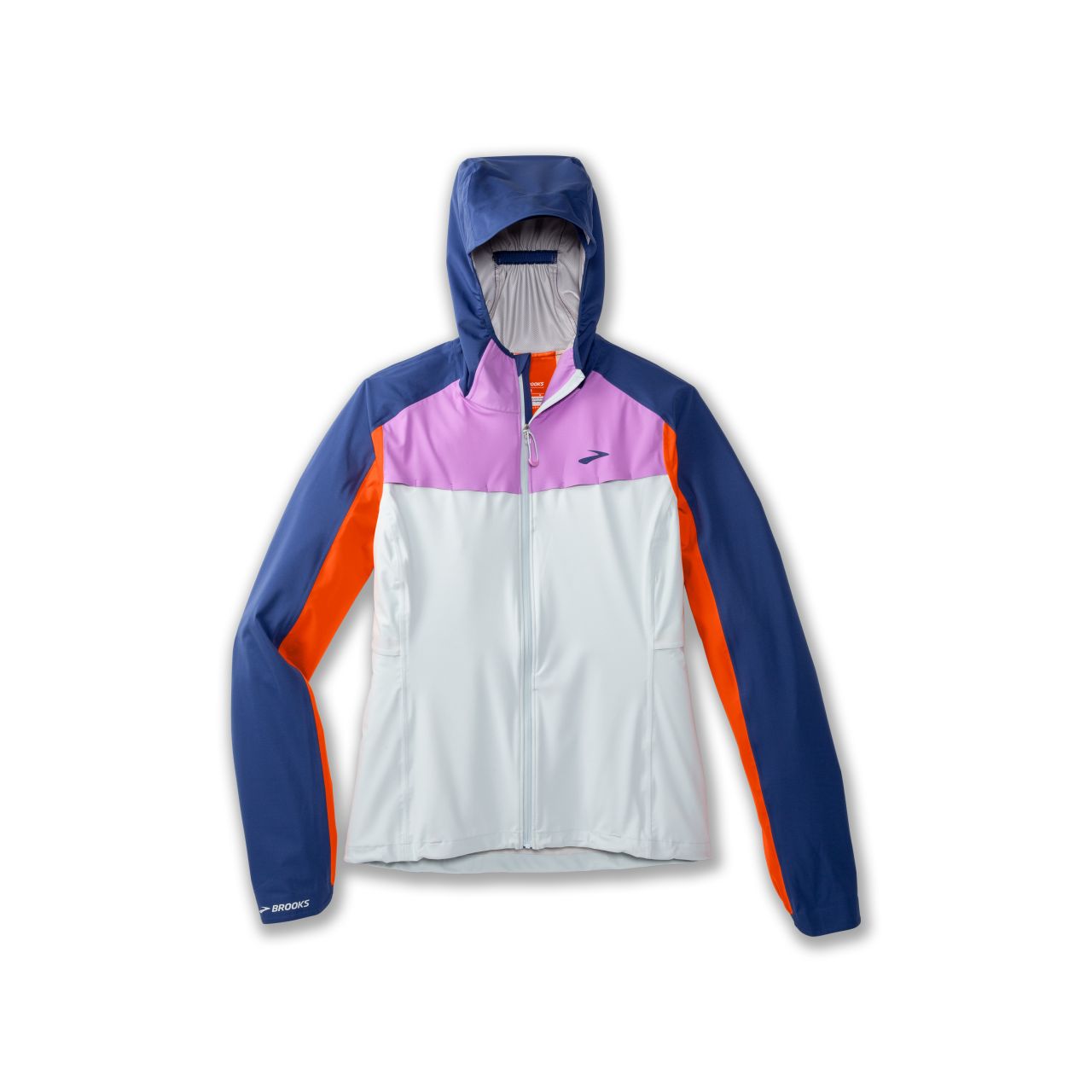 BROOKS HIGH POINT WATERPROOF JACKET HYPER SLATE ET BRIGHT ORANGE Veste  etanche