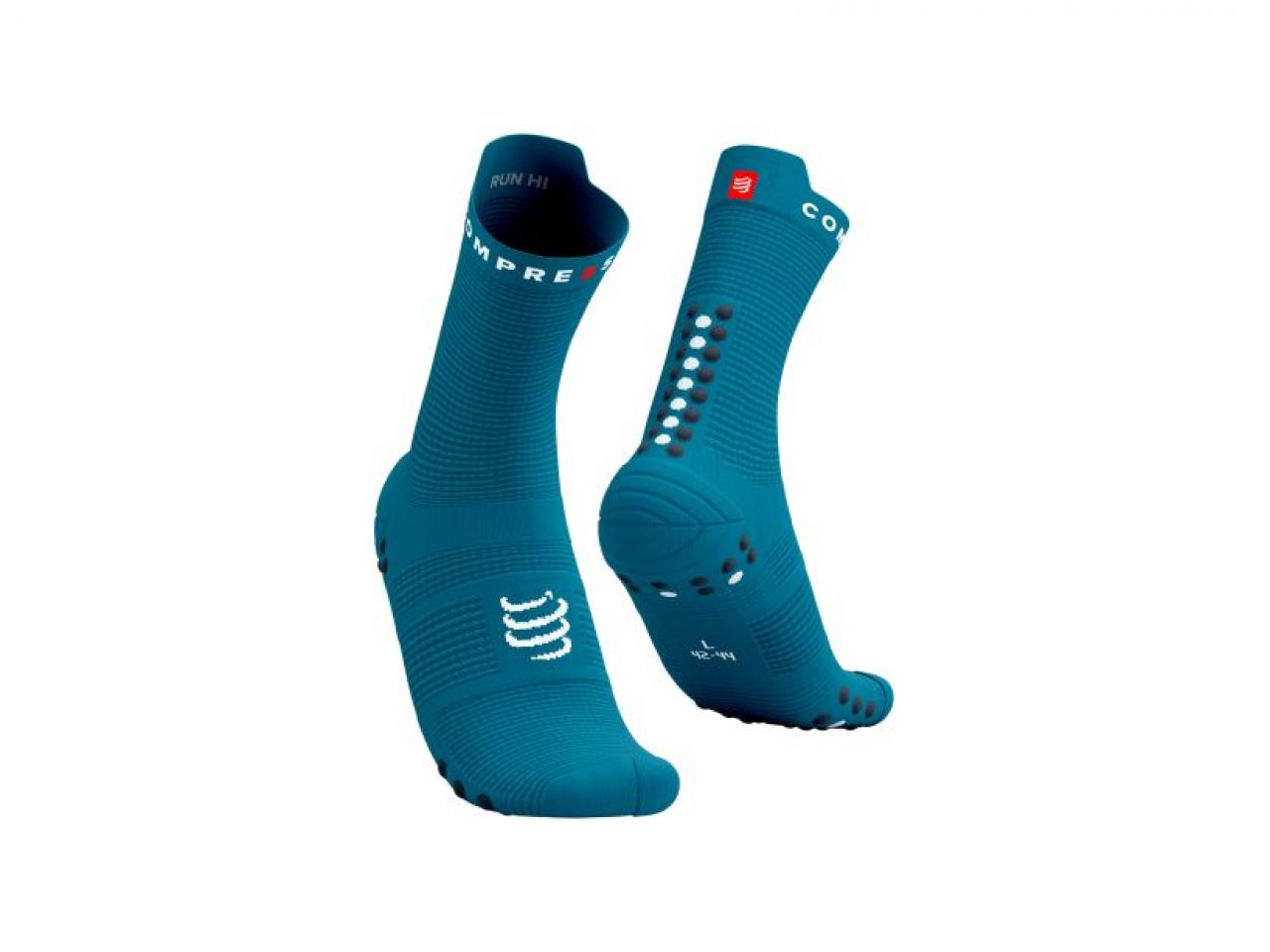 COMPRESSPORT PRO RACING SOCKS V4.0 RUN HIGH MOSAIC BLUE  Chaussettes running