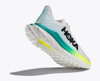 HOKA MACH 5 WHITE ET BLUE GRASS Chaussure running Hoka femme pas cher