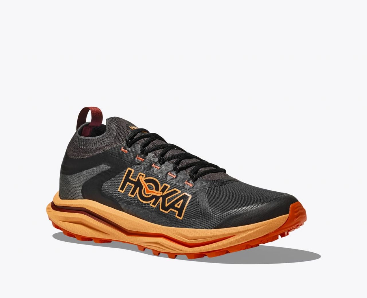 HOKA ZINAL 2 BLACK ET SHERBET  Chaussures de trail