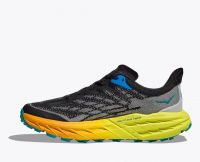 HOKA SPEEDGOAT 5 BLACK ET EVENING PRIMROSE  Chaussures de trail pas cher