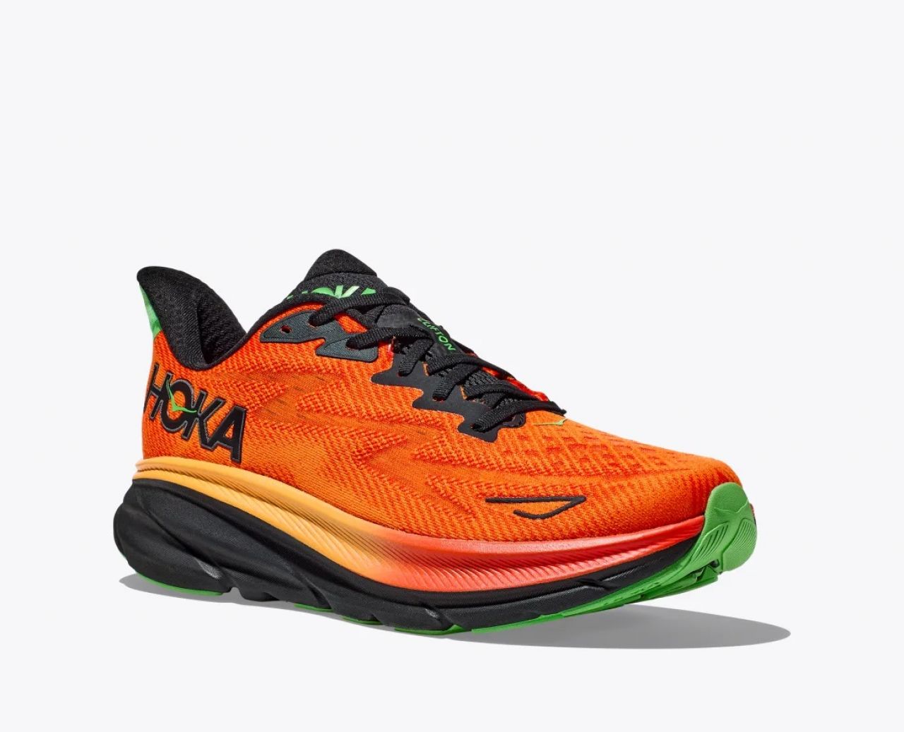 HOKA CLIFTON 9 FLAME ET VIBRANT ORANGE Chaussures de running