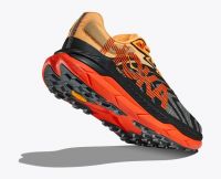 HOKA TECTON X 2 BLACK ET FLAME Chaussures de trail pas cher