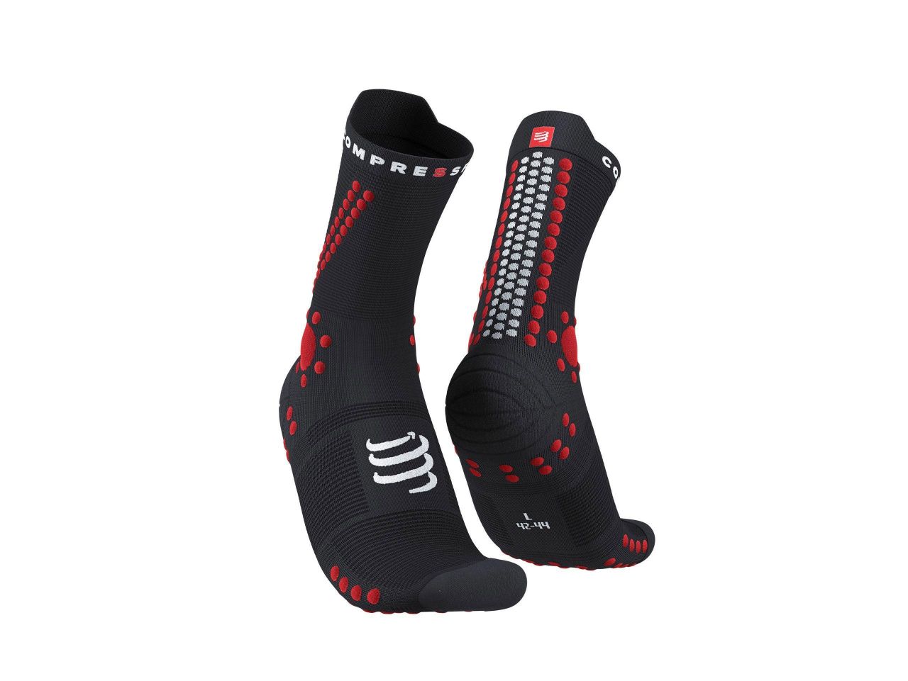 COMPRESSPORT PRO RACING SOCKS V4.0 TRAIL BLACK RED Chaussettes running