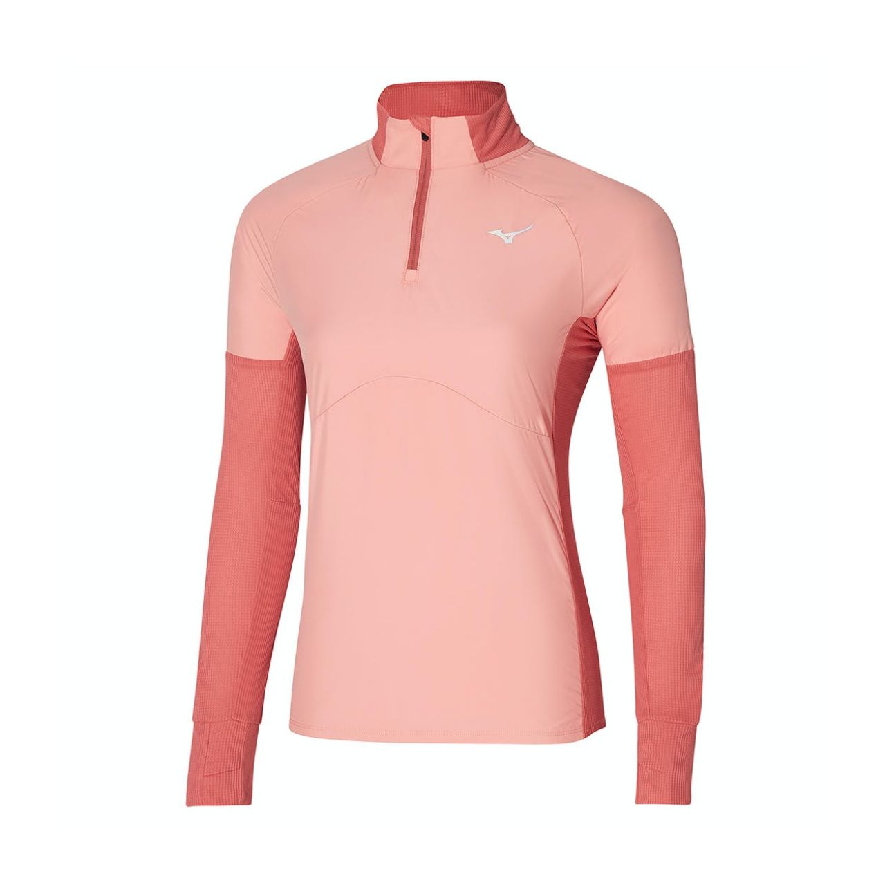 MIZUNO HYBRID LS TEE LANTANA ET APRICOT Seconde couche chaude