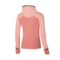 MIZUNO WARMALITE HYBRID FZ SHIRT  APRICOT  BLUSH Veste running pas cher